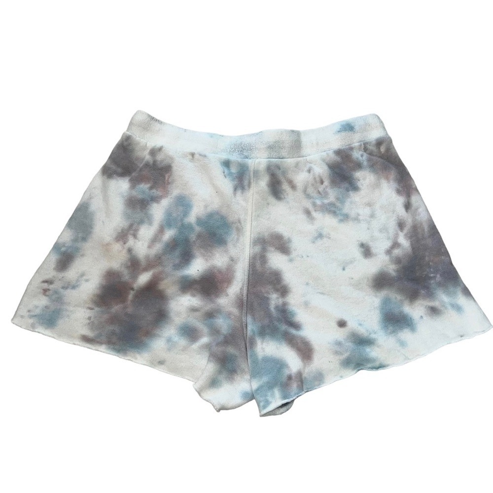 Intimately by Free‎ People Kelly Washed Tie Dye Blue White Grey Athletic Shorts - Picture 5 of 7